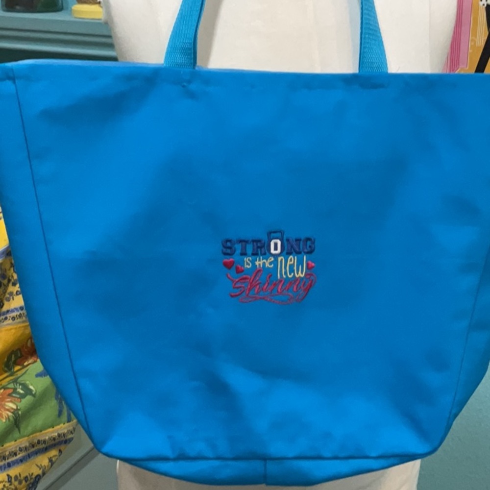 Blue gym tote
